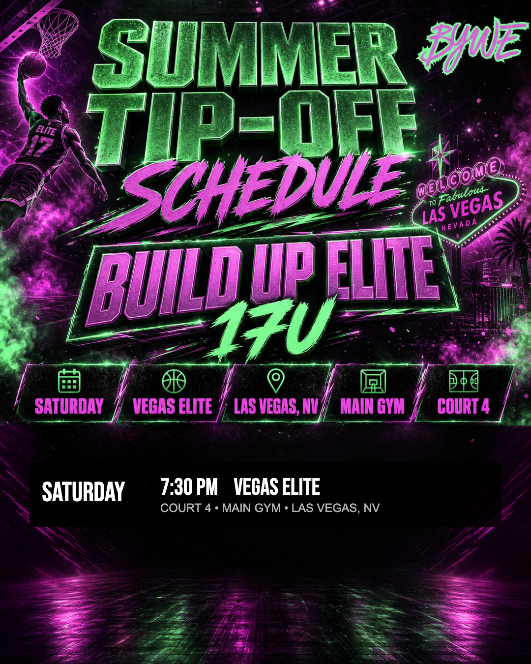 Build Up Elite schedule